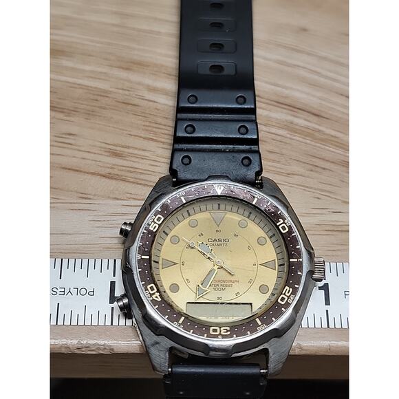 Vintage Casio Alarm Chronograph Quartz Men\'s Watch AMW-3200 (New Battery)8 main image 8